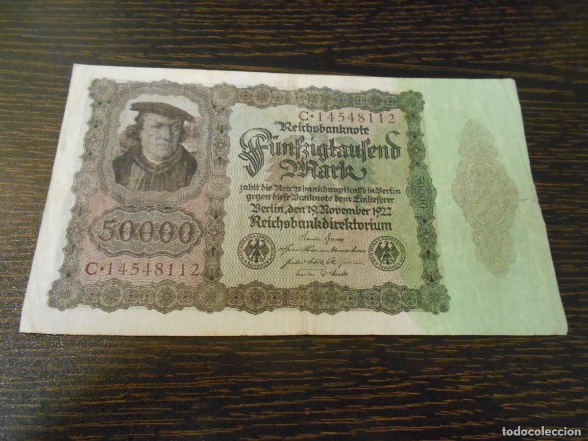 Billetes extranjeros: ALEMANIA-BILLETE ANTIGUO-PICK 80-50.000 MARCOS-1922-BC