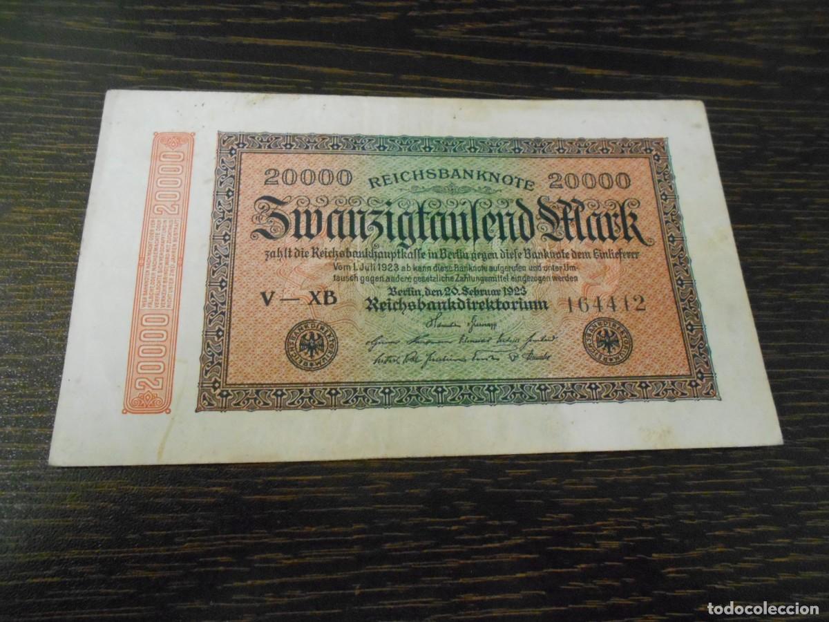 Billetes extranjeros: ALEMANIA-BILLETE ANTIGUO-PICK 85a-20.000 MARCOS-1923-BC