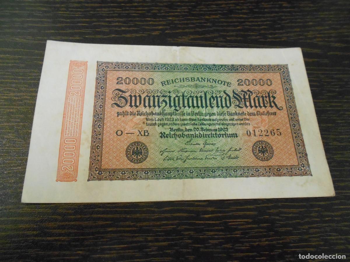 Billetes extranjeros: ALEMANIA-BILLETE ANTIGUO-PICK 85a-20.000 MARCOS-1923-BC