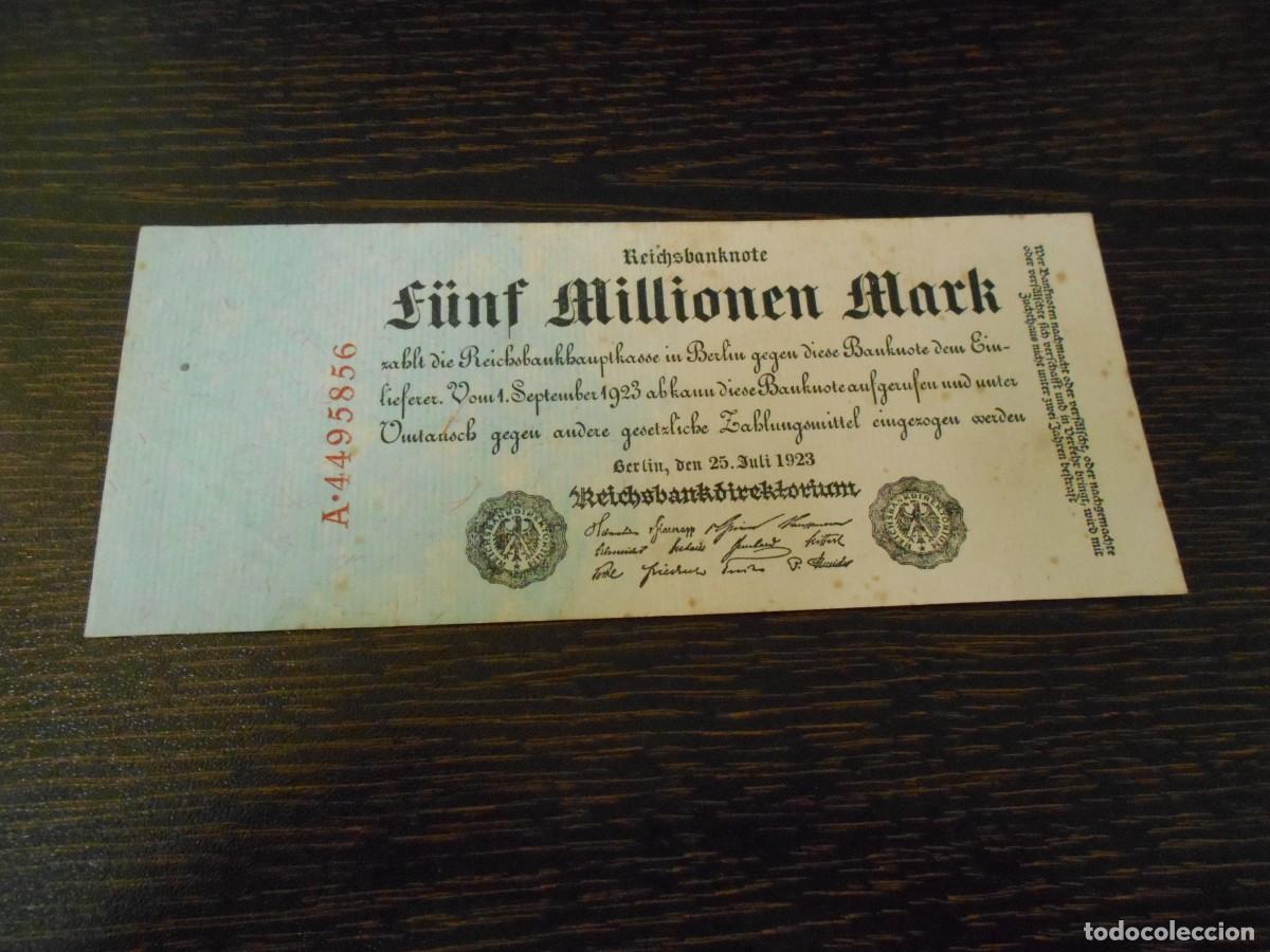 Billetes extranjeros: ALEMANIA-BILLETE ANTIGUO-PICK 95-5.000.000 MARCOS-1923-BC