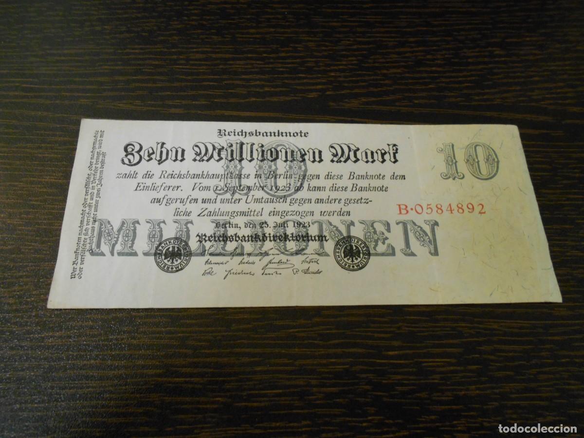 Billetes extranjeros: ALEMANIA-BILLETE ANTIGUO-PICK 96-10.000.000 MARCOS-1923-MBC