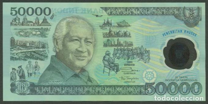 Internationale Banknoten: INDONESIA 50000 Rupiah 1993. Polimero. Pick 134. S/C.