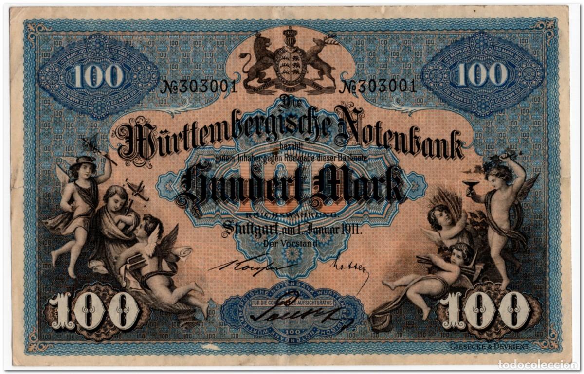 Billetes extranjeros: GERMANY,STUTTGART,100 MARK,1911,P.S979c.VF-XF