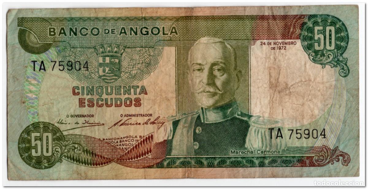Billetes extranjeros: ANGOLA PORTUGUESE,50 ESCUDOS,P.100,1972,aF