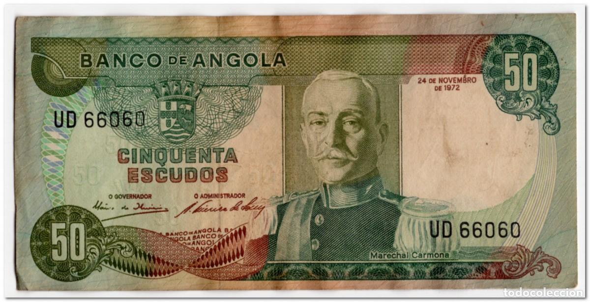 Billetes extranjeros: ANGOLA PORTUGUESE,50 ESCUDOS,P.100,1972,VF