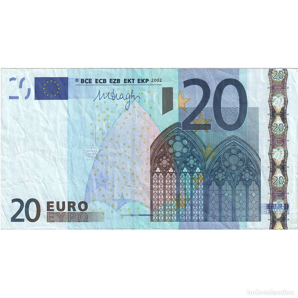 Billetes extranjeros: [#636040] Francia, 20 Euro, 2002, error without serial number, MBC+
