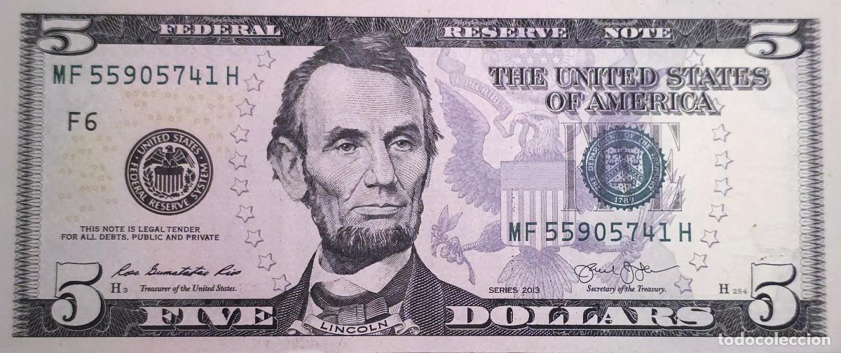 Billetes extranjeros: BILLETE ESTADOS UNIDOS 5 DOLARES 2013 EBC