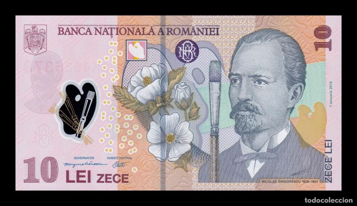 Billetes extranjeros: Ruman&iacute;a 10 Lei Nicolae Grigorescu 2018 (2025) Pick 119n Pol&iacute;mero Sc Unc