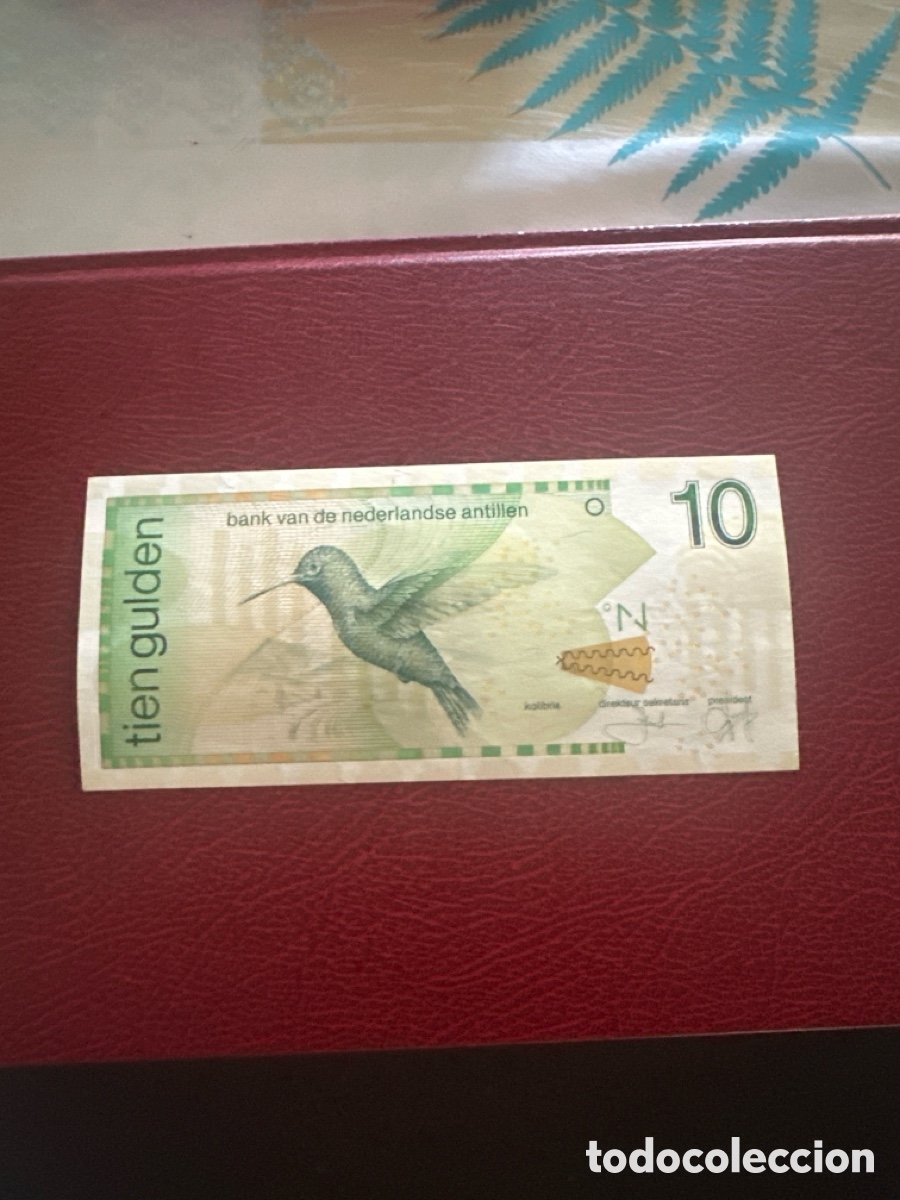 Billetes extranjeros: Billete de Antillas Holandesas de 10 gulden a&ntilde;o 2014