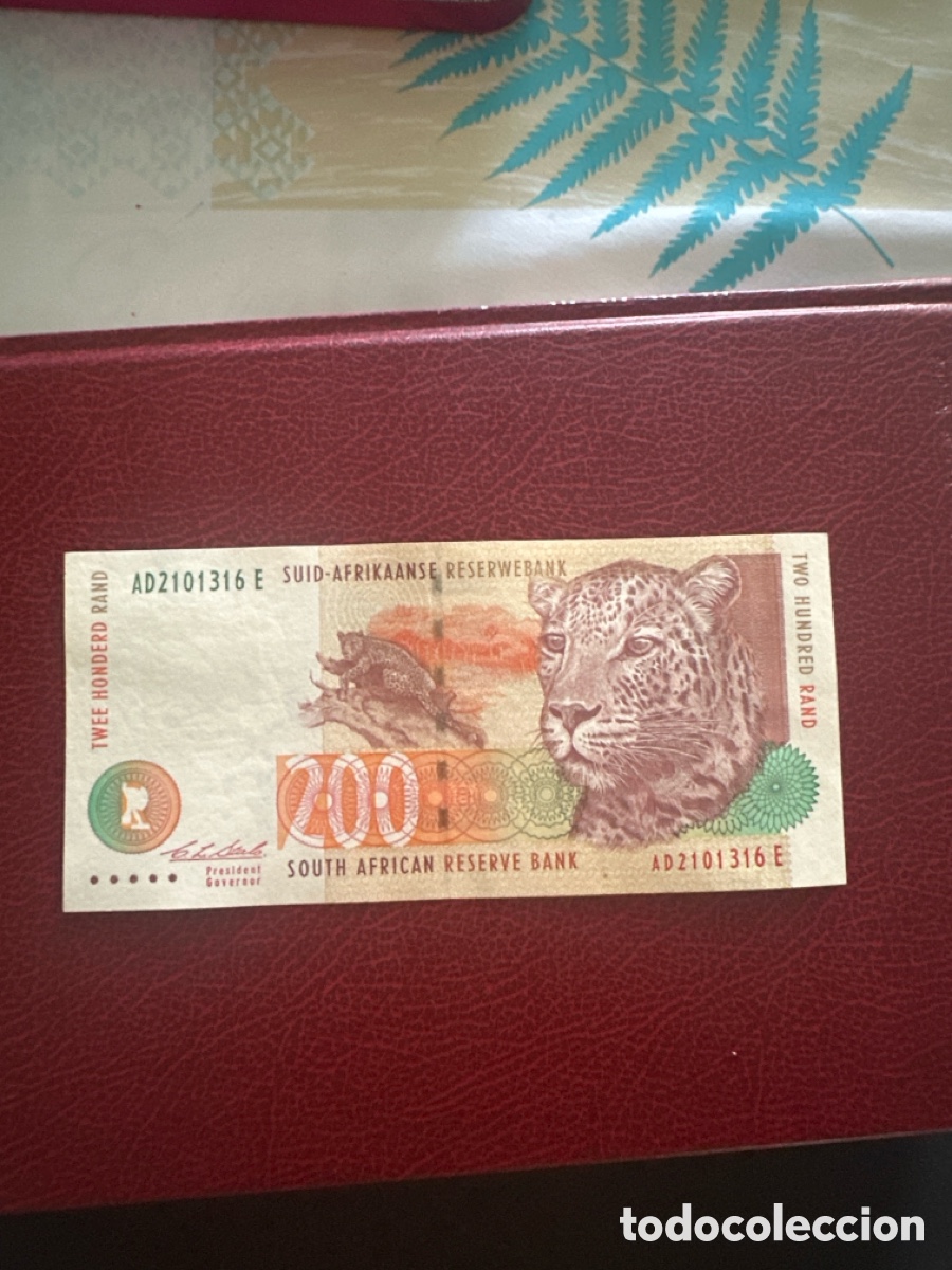 Billetes extranjeros: Billete de Sud&aacute;frica de 200 rand a&ntilde;o 1994