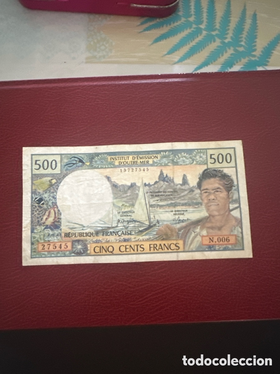 Banconote internazionali: Billete de Territorios franceses del pacifico de 500 francos