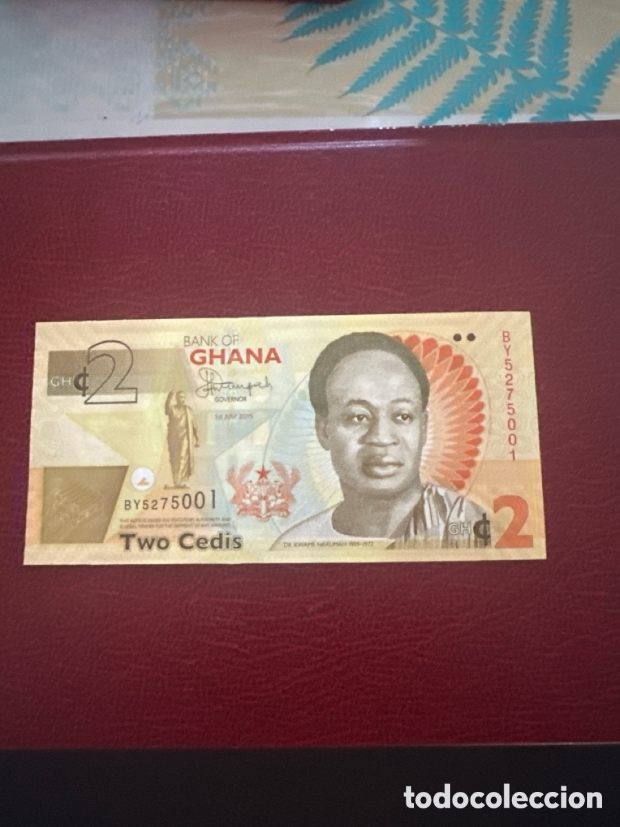 Billetes extranjeros: Billete de Ghana de 2 cedis a&ntilde;o 2015 sin circular