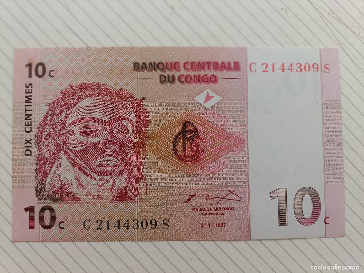 Billetes extranjeros: CONGO BILLETE DE 10 CENTIMOS 1997 NUEVO SC/UNC