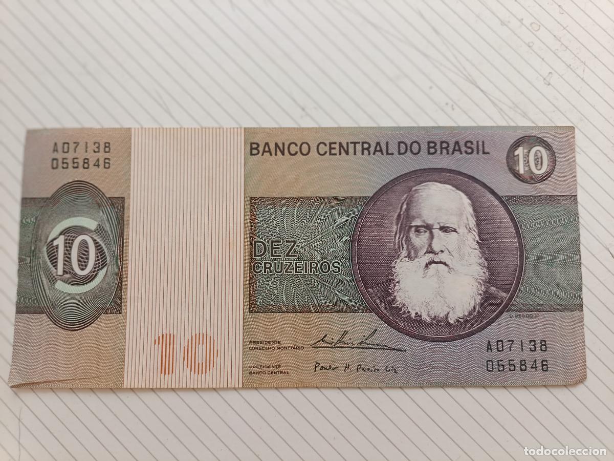Billetes extranjeros: Brasil - Billete 10 cruzeiros