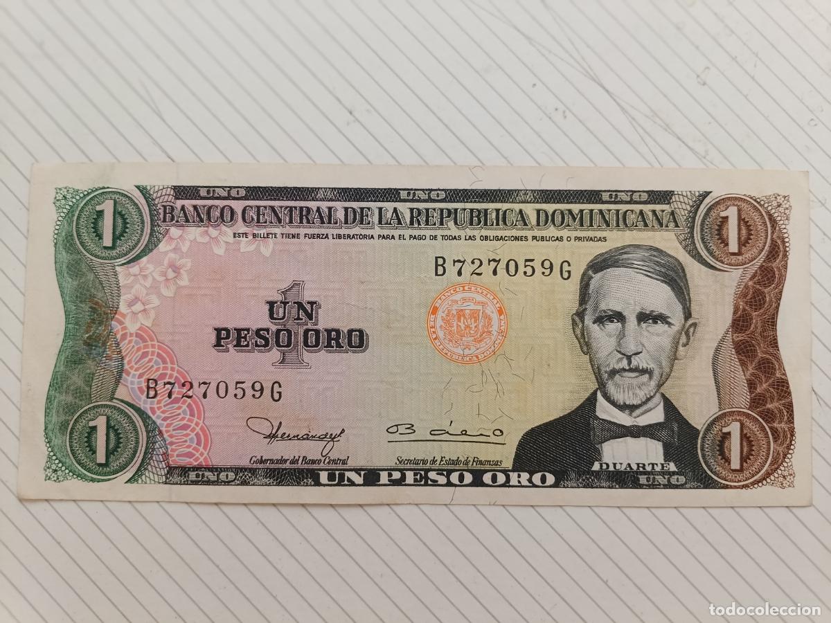 Billetes extranjeros: REP. DOMINICANA - 1 PESO ORO 1980