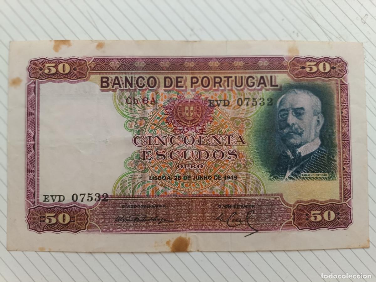Billetes extranjeros: PORTUGAL, 50 Escudos, 1949