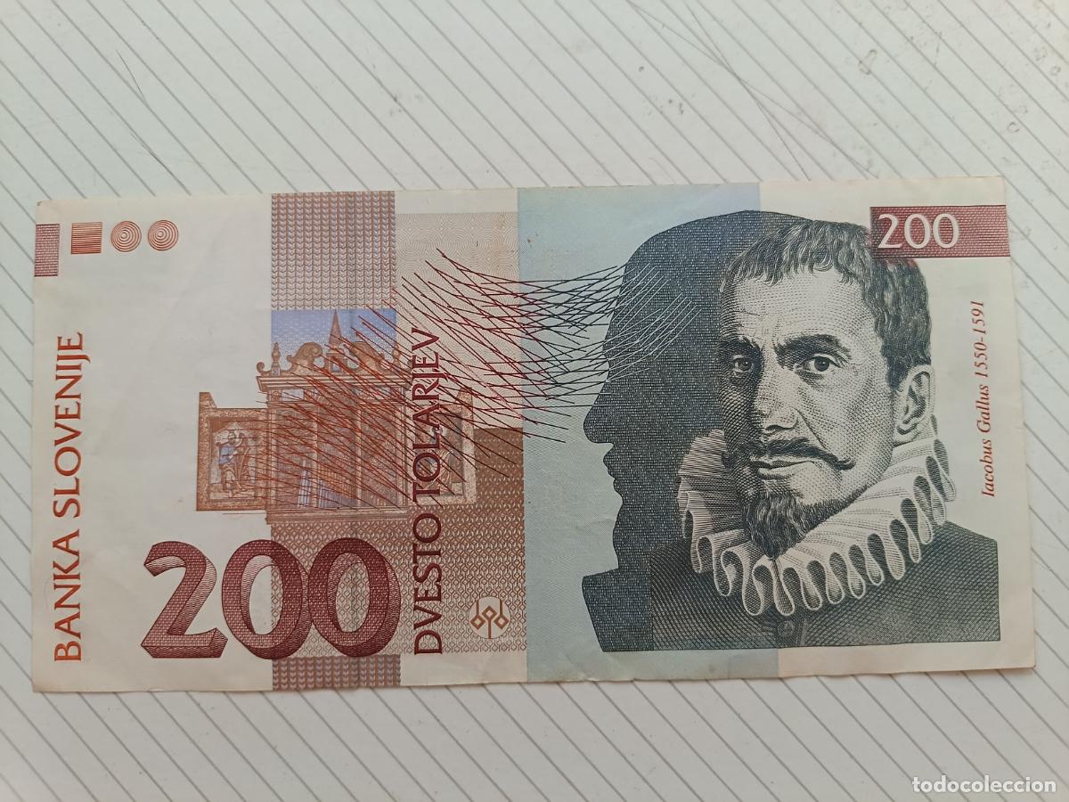 Billetes extranjeros: ESLOVENIA 200 Tolarjev 2001