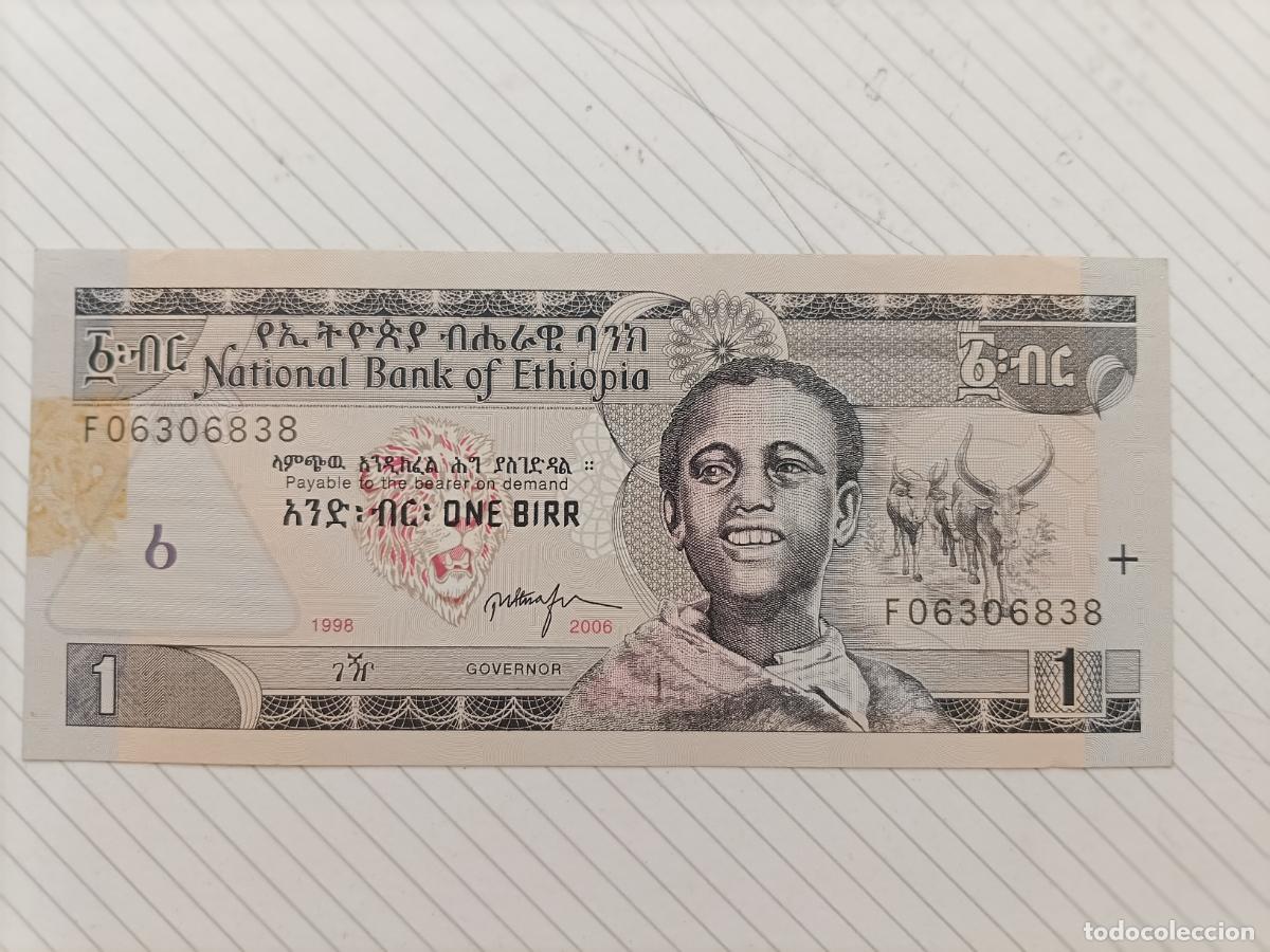 Billetes extranjeros: Etiopia. Ethiopia. 1 one birr. 1998 - 2006 SC