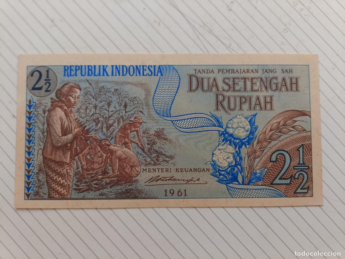 Billetes extranjeros: INDONESIA - 2 1/2 RUPIAS 1961 SC