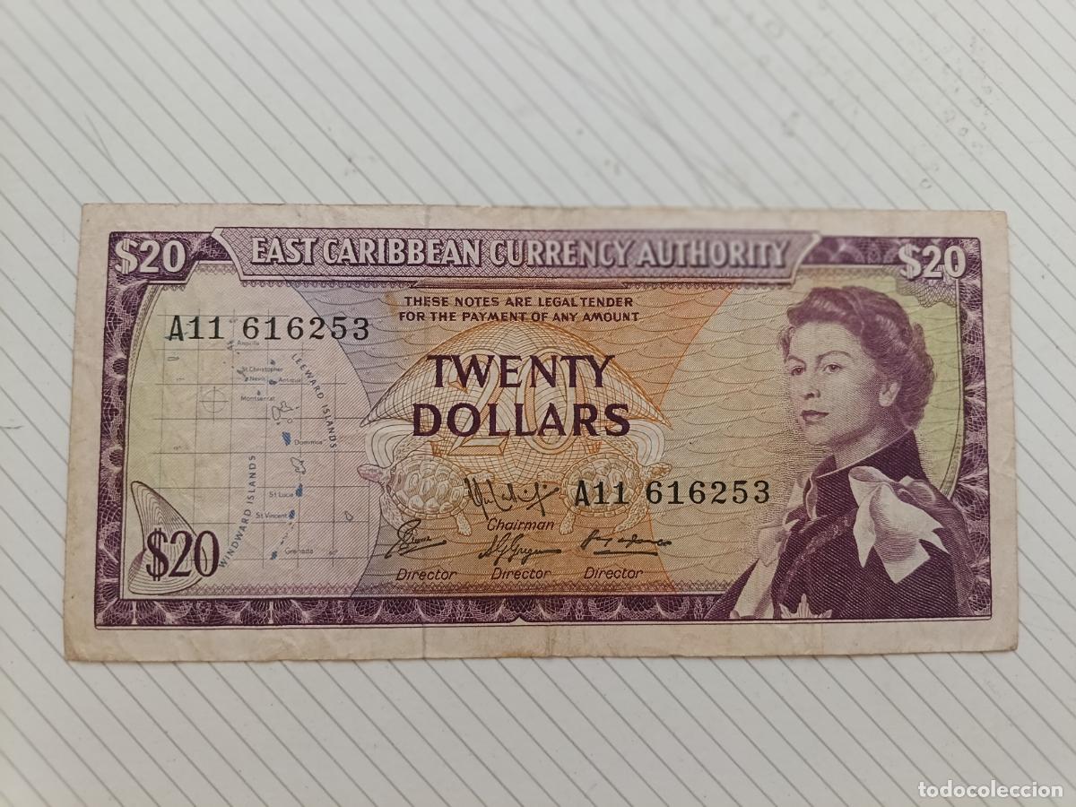 International Banknotes: GRAN BRETA&Ntilde;A 1965 EAST CARIBBEAN STATES 20 DOLLARS 1965