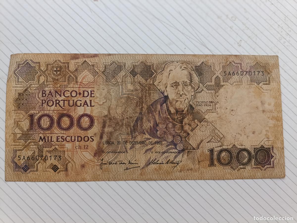 International Banknotes: PORTUGAL. 1000 ESCUDOS. 20 DE DICIEMBRE DE 1990
