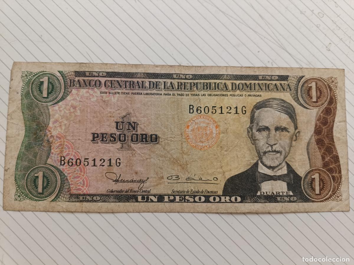 Billetes extranjeros: REP. DOMINICANA - 1 PESO ORO 1980