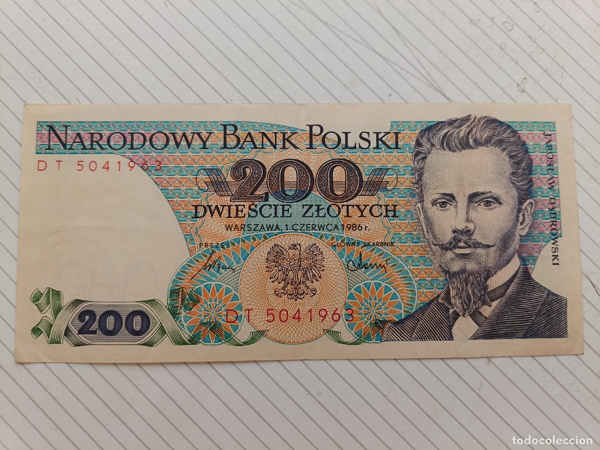 Billetes extranjeros: POLONIA - 200 ZLOTYCH - 1986