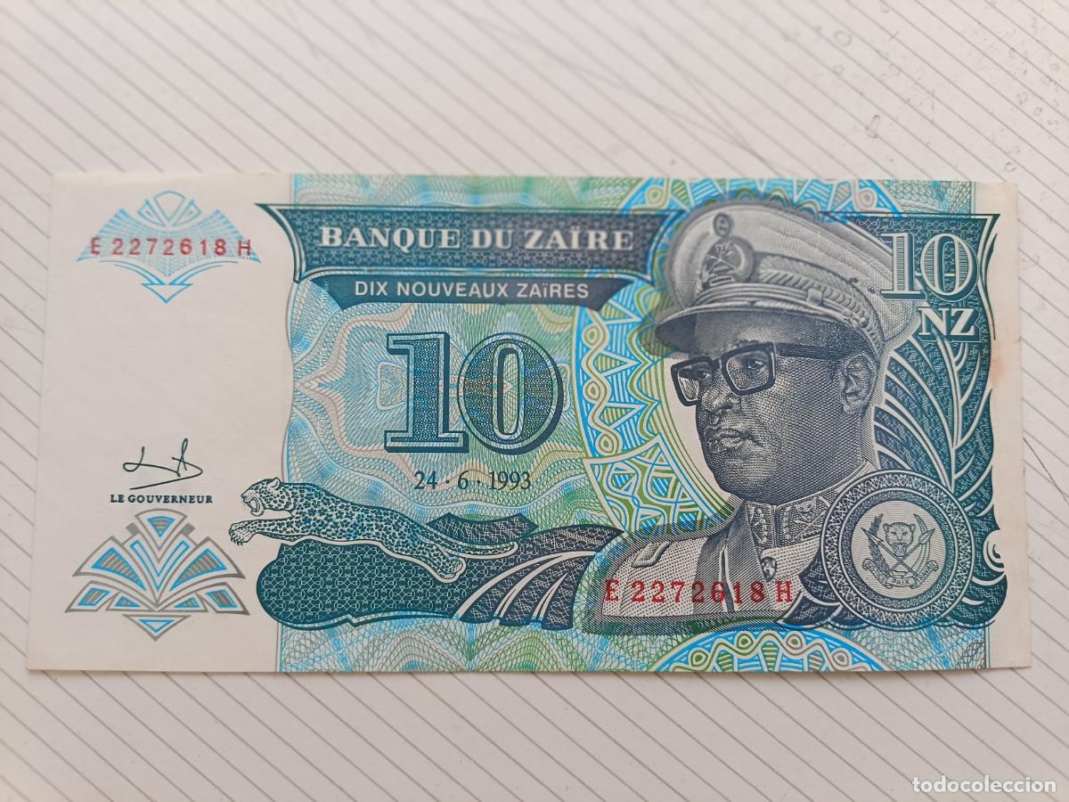 Billetes extranjeros: Zaire 10 Nouveax Zaires 1993 SC