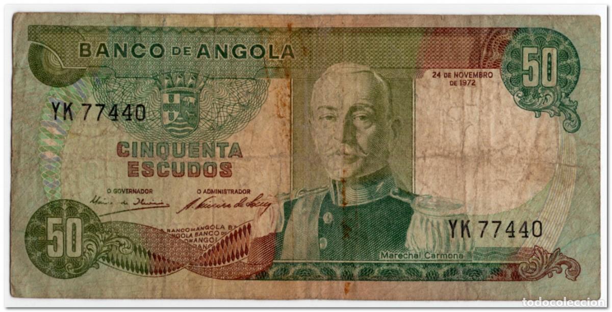 Billetes extranjeros: ANGOLA PORTUGUESE,50 ESCUDOS,P.100,1972,CIRCULADO