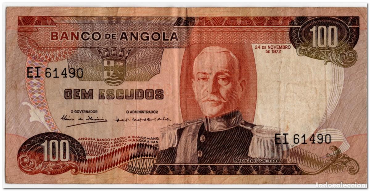 Billetes extranjeros: ANGOLA,100 ESCUDOS,1972,P.101,aVF