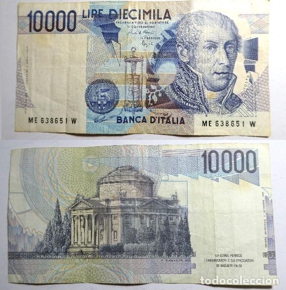 Billetes extranjeros: Billete de Italia 10000 Liras 1984, circulado