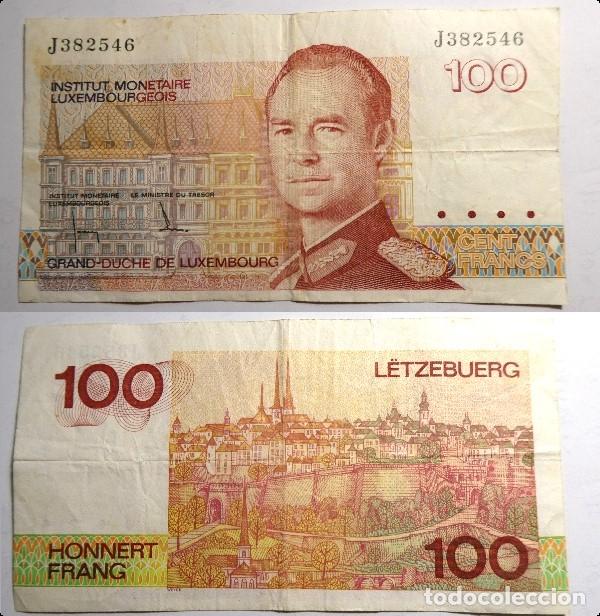 Billetes extranjeros: Billete de LUXEMBURGO BILLETE DE 100 FRANCOS 1986, circulado