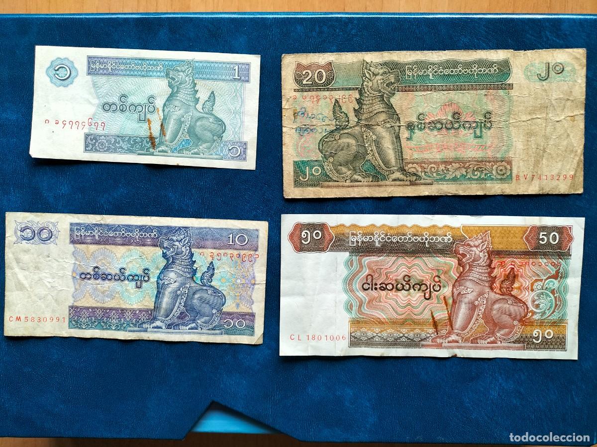 Billetes extranjeros: BIRMANIA MYANMAR BILLETES VARIOS VALORES
