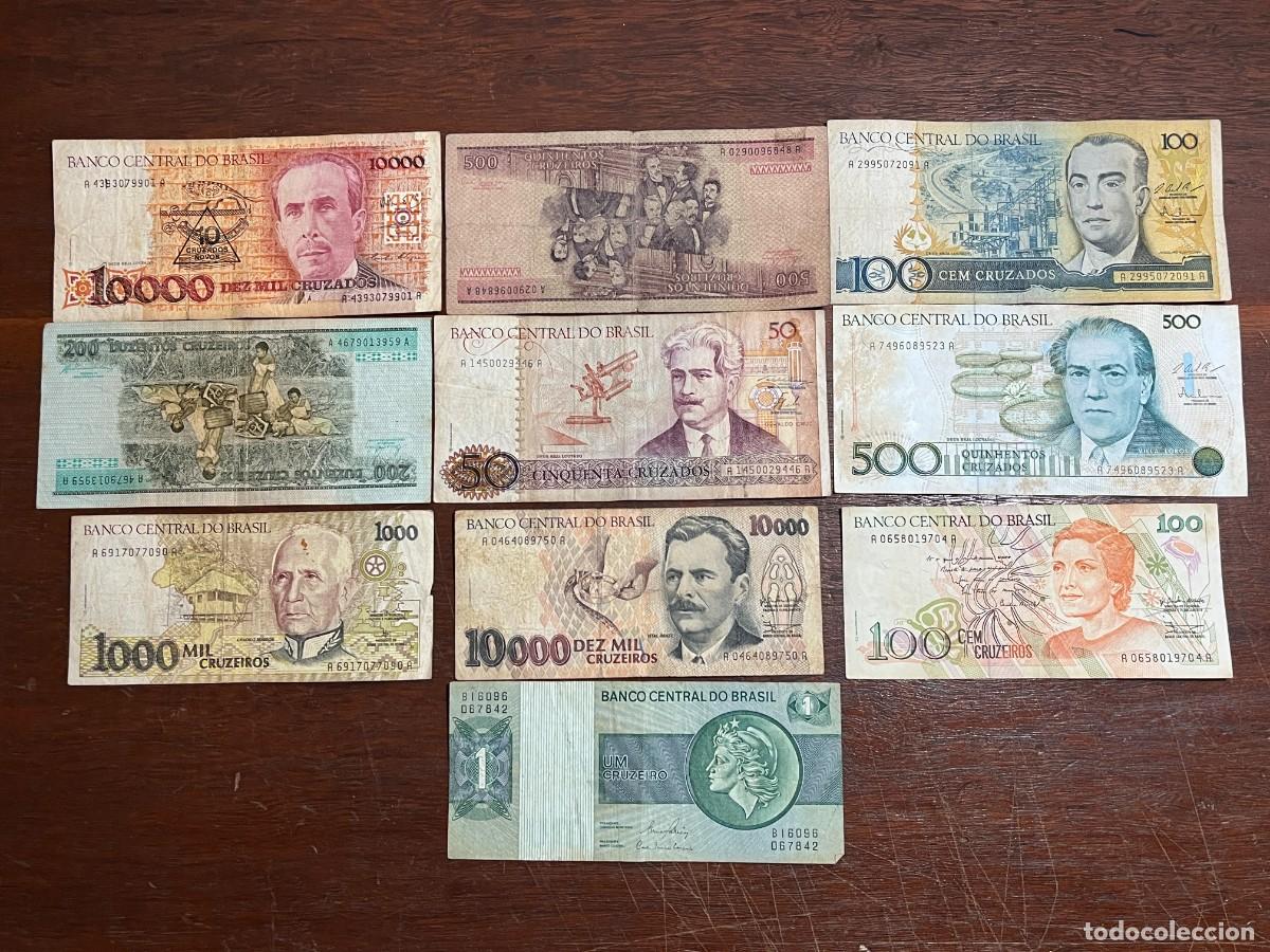 Billetes extranjeros: Lote de 10 Banknotes - billetes de papel moneda de Brasil - A4393079901A