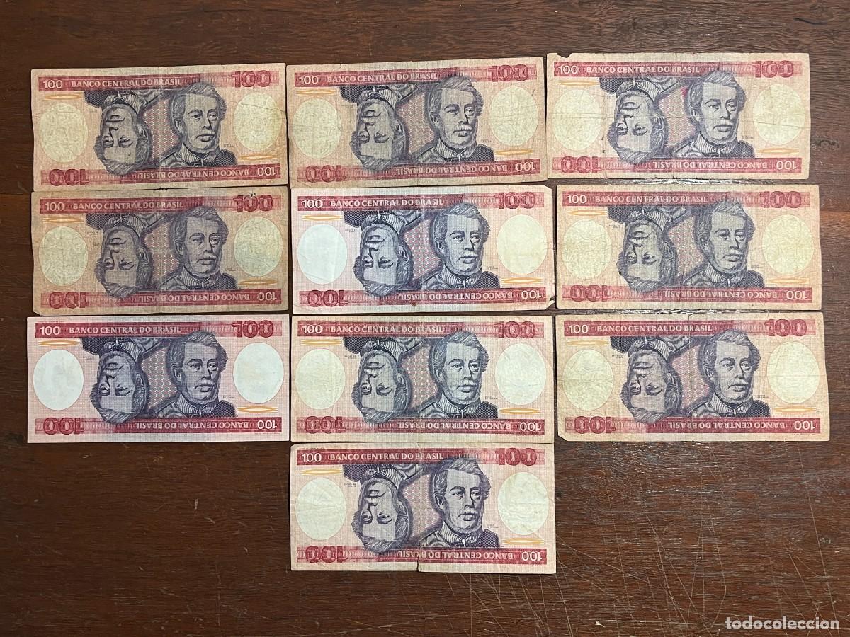 Billetes extranjeros: Lote de 10 Banknotes - billetes de papel moneda de Brasil - A3665039603A