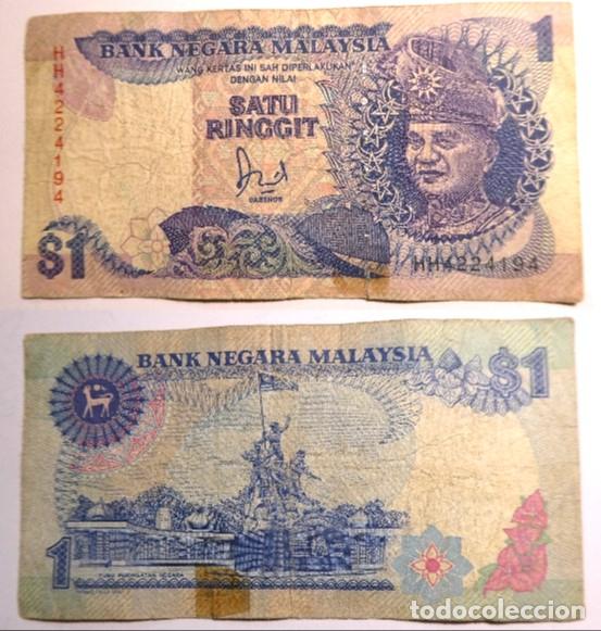 Billetes extranjeros: Billete de Malasia 1 Ringgit, circulado