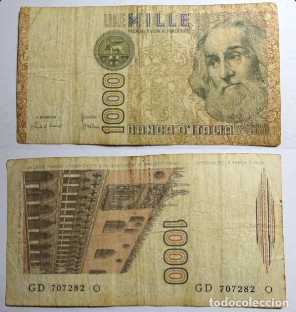 Billetes extranjeros: Billete de ITALIA 1000 LIRAS 1982.MARCO POLO , circulado