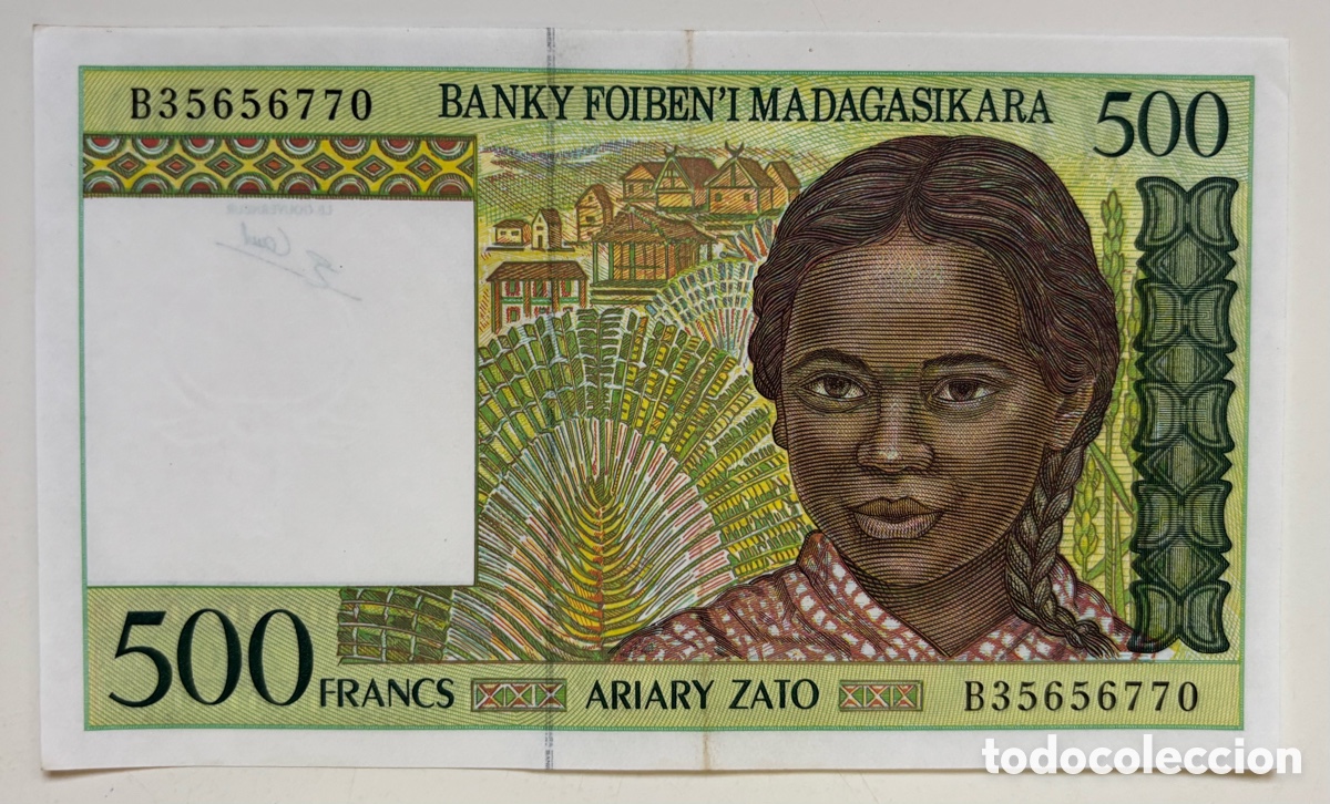 Billetes extranjeros: Billete MADAGASCAR 500 Francos (1994) SC- Francs