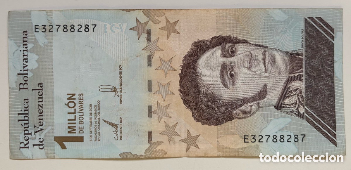 International Banknotes: Billete VENEZUELA 1 Millon Bolivares 2020 usado. 1000000