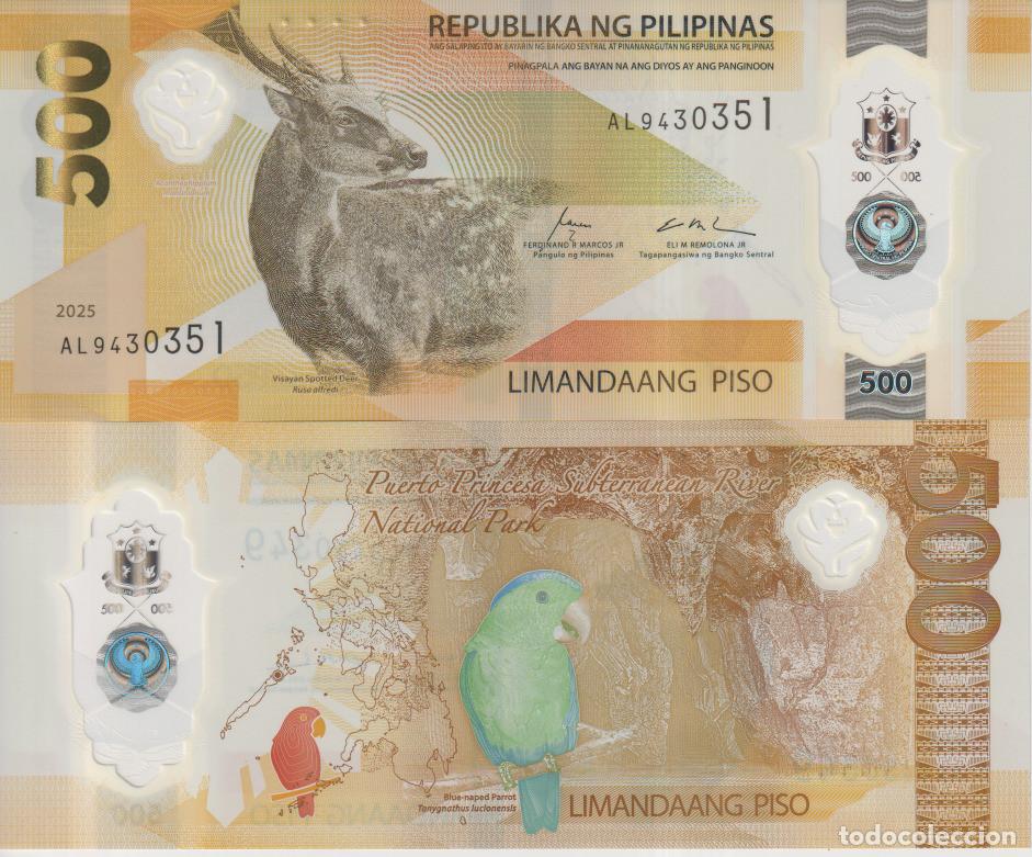 Billetes extranjeros: Filipinas 500 piso del 2025 Pick W 240 SC/UNC