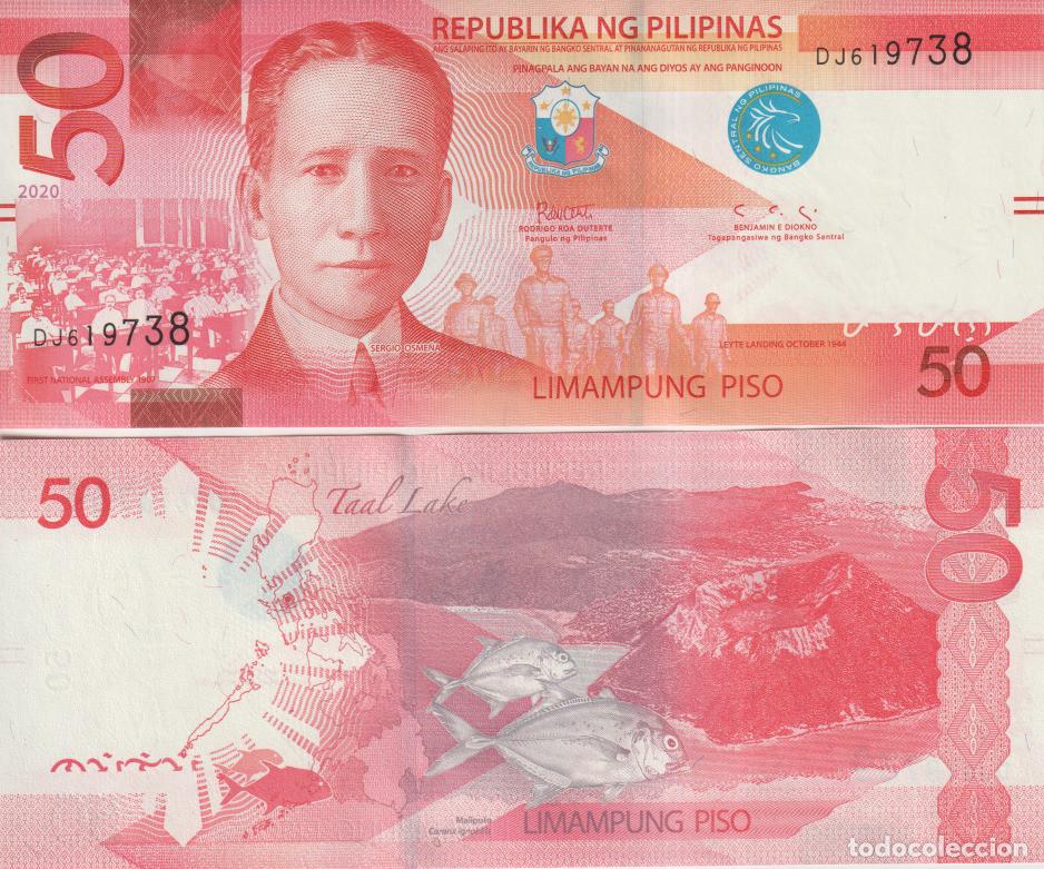 Billetes extranjeros: Filipinas 50 piso del 2020 Pick W 224 SC/UNC