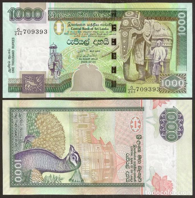 Billetes extranjeros: SRI LANKA. 1000 rupees 7.3. 2006. S/C. Pick 120 d.