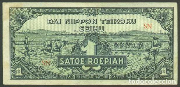 Banconote internazionali: INDIAS ORIENTALES HOLANDESAS. Ocupacion japonesa II G.M. 1 roepiah 1944. Pick 129.