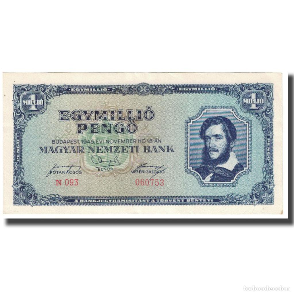 Billetes extranjeros: [#612297] Billete, 1,000,000 Peng&ouml;, 1945, Hungr&iacute;a, 1945-11-16, KM:122, MBC