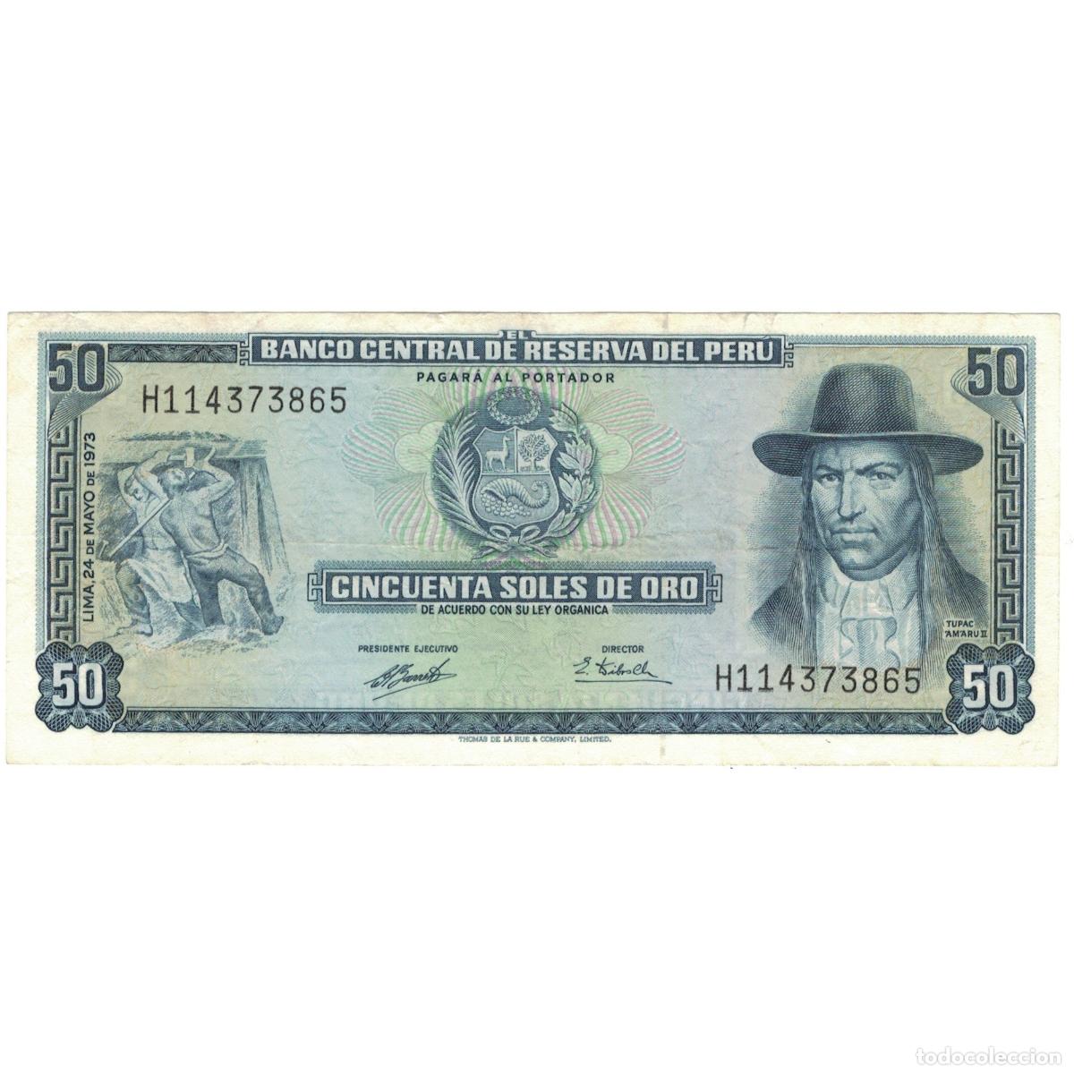 Billetes extranjeros: [#807163] Billete, 50 Soles De Oro, 1973, Per&uacute;, 1973-05-24, KM:101c, EBC