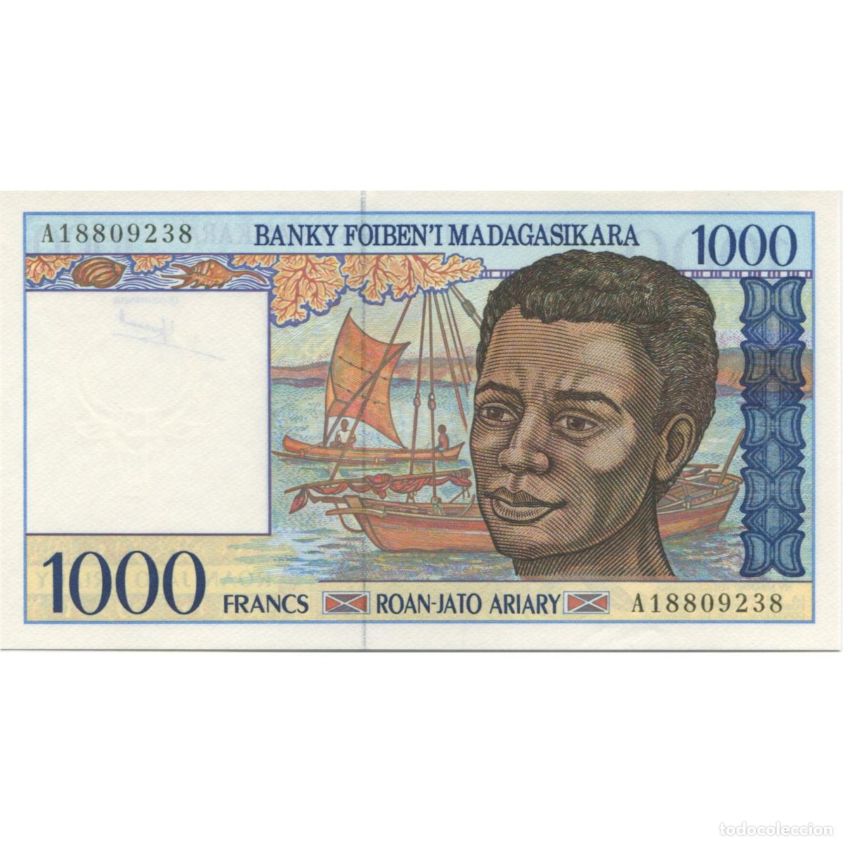 Billetes extranjeros: [#628534] Billete, 1000 Francs = 200 Ariary, Madagascar, KM:76a, UNC