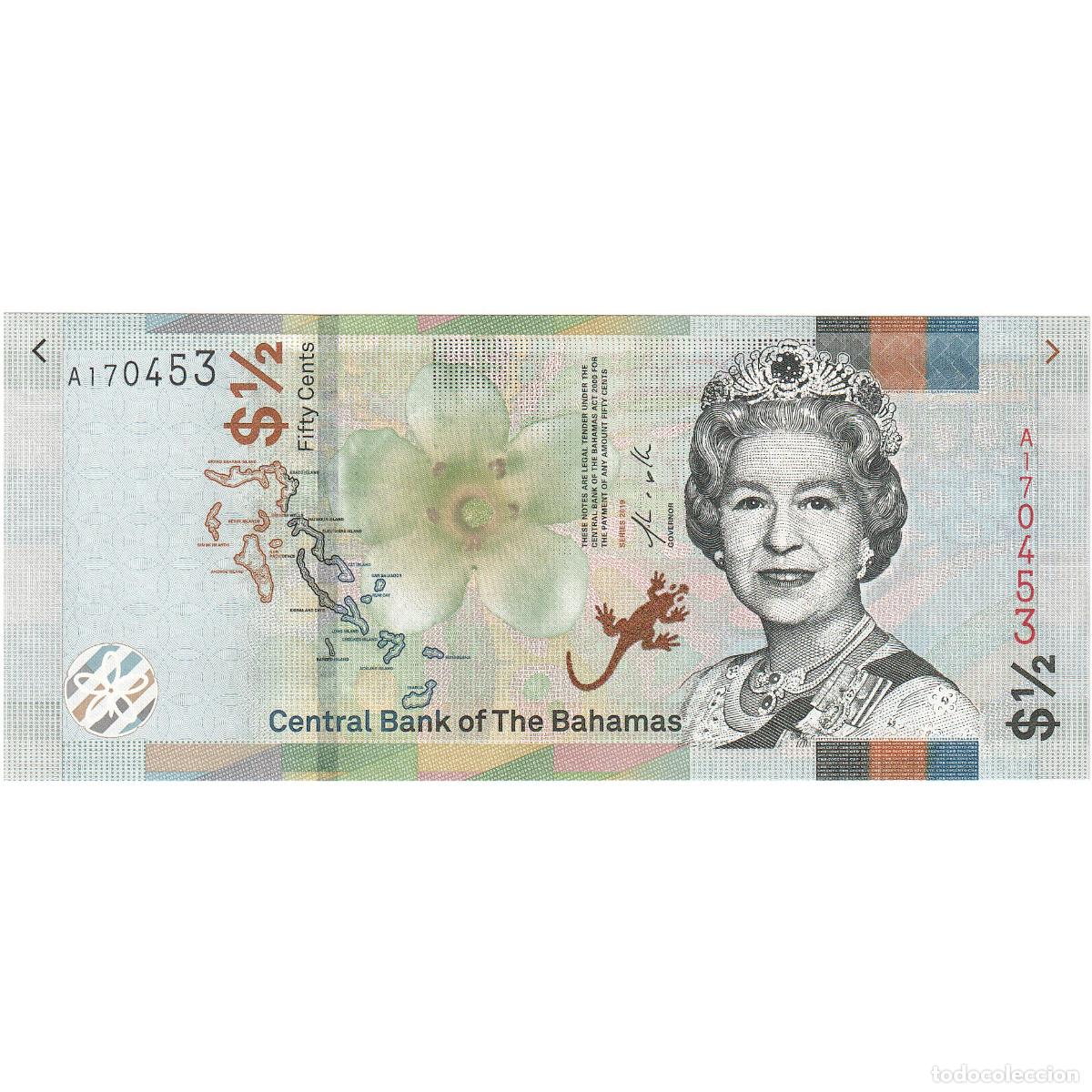 Billetes extranjeros: [#247448] 1/2 Dollar, 2019, Bahamas, UNC