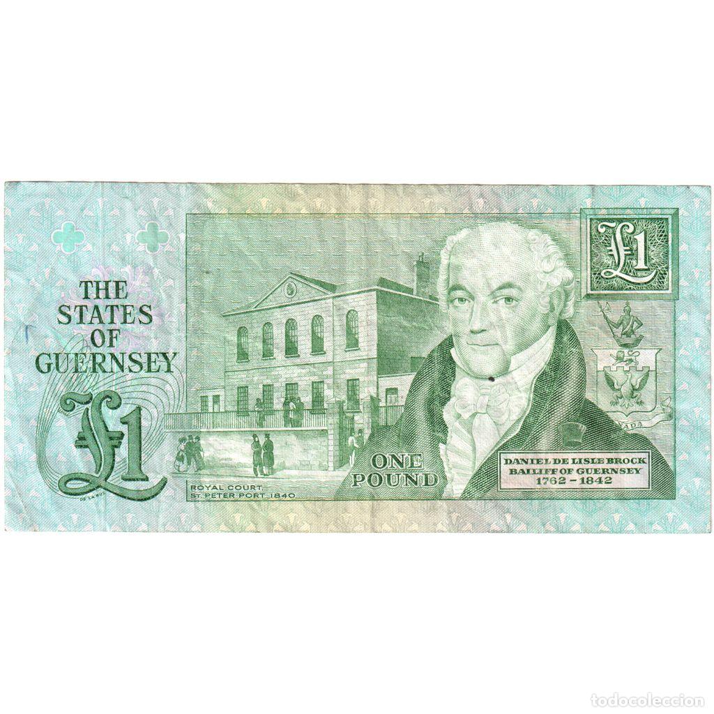 Billetes extranjeros: [#1231368] Guernsey, 1 Pound, MBC - Foto 2