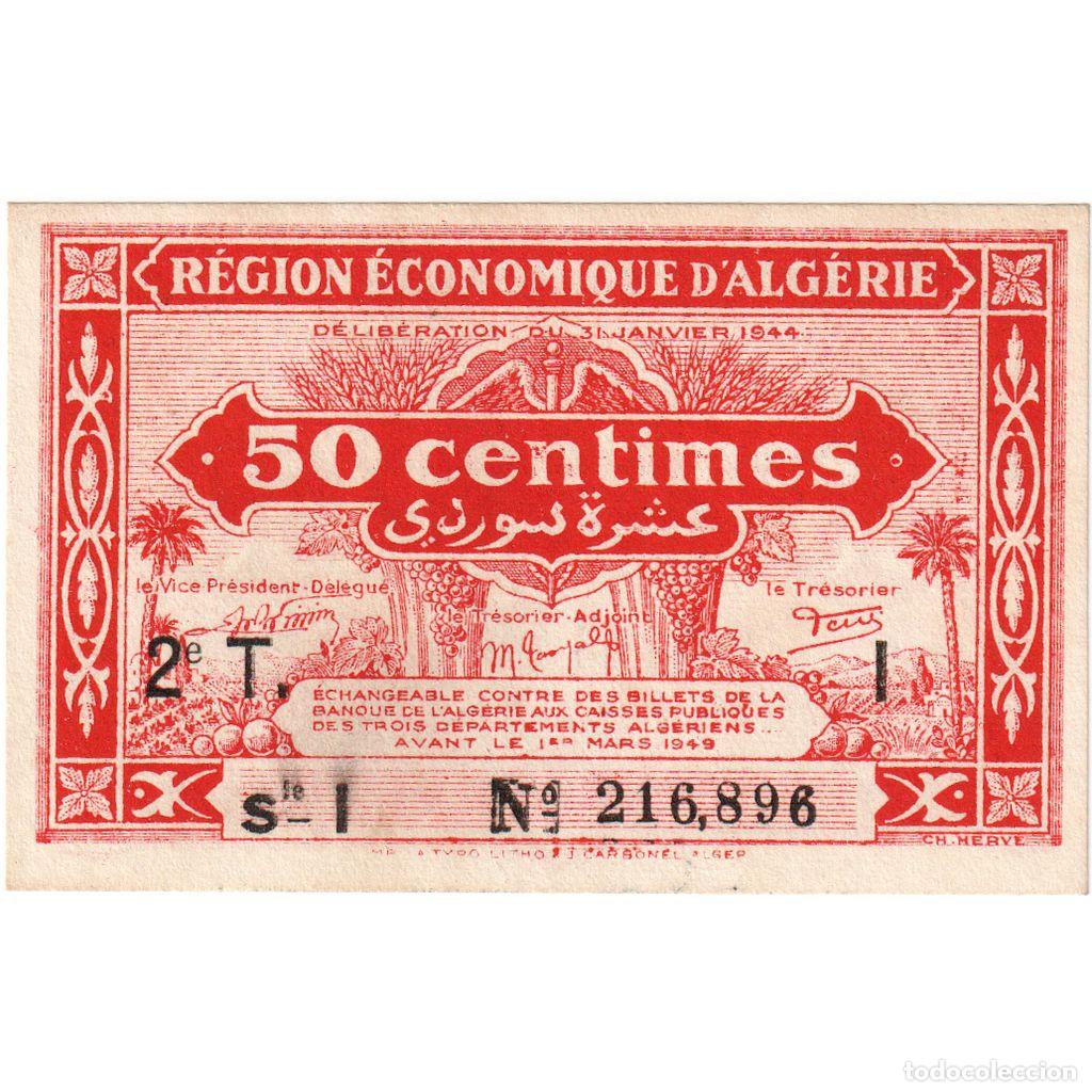 Billetes extranjeros: [#196750] Algeria, 50 Centimes, 1944-01-31, EBC