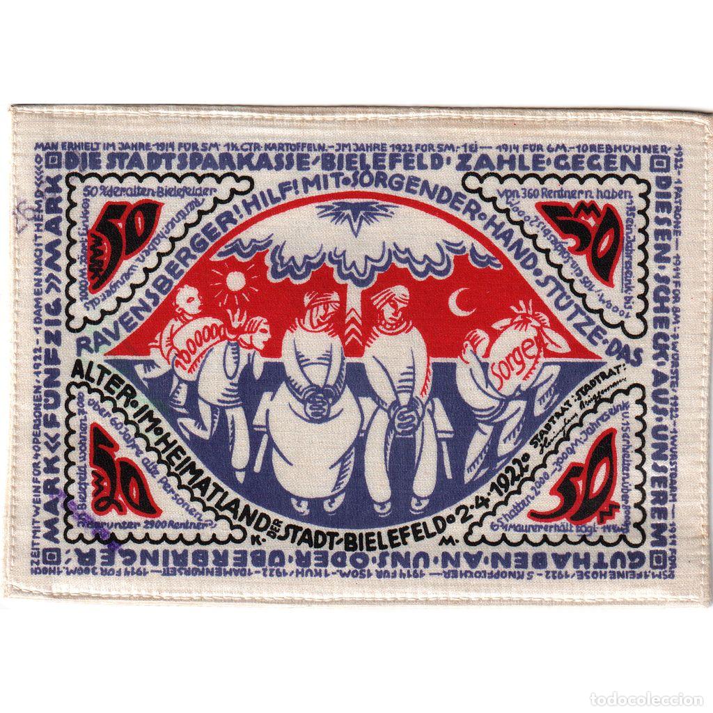 Billetes extranjeros: [#288997] Alemania, Bielefeld, 50 Mark, 1922-04-02, SC, Seda, Grabowski:43b